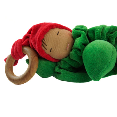 Teething Gnome-Red & Green