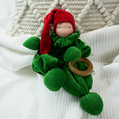 Teething Gnome-Red & Green